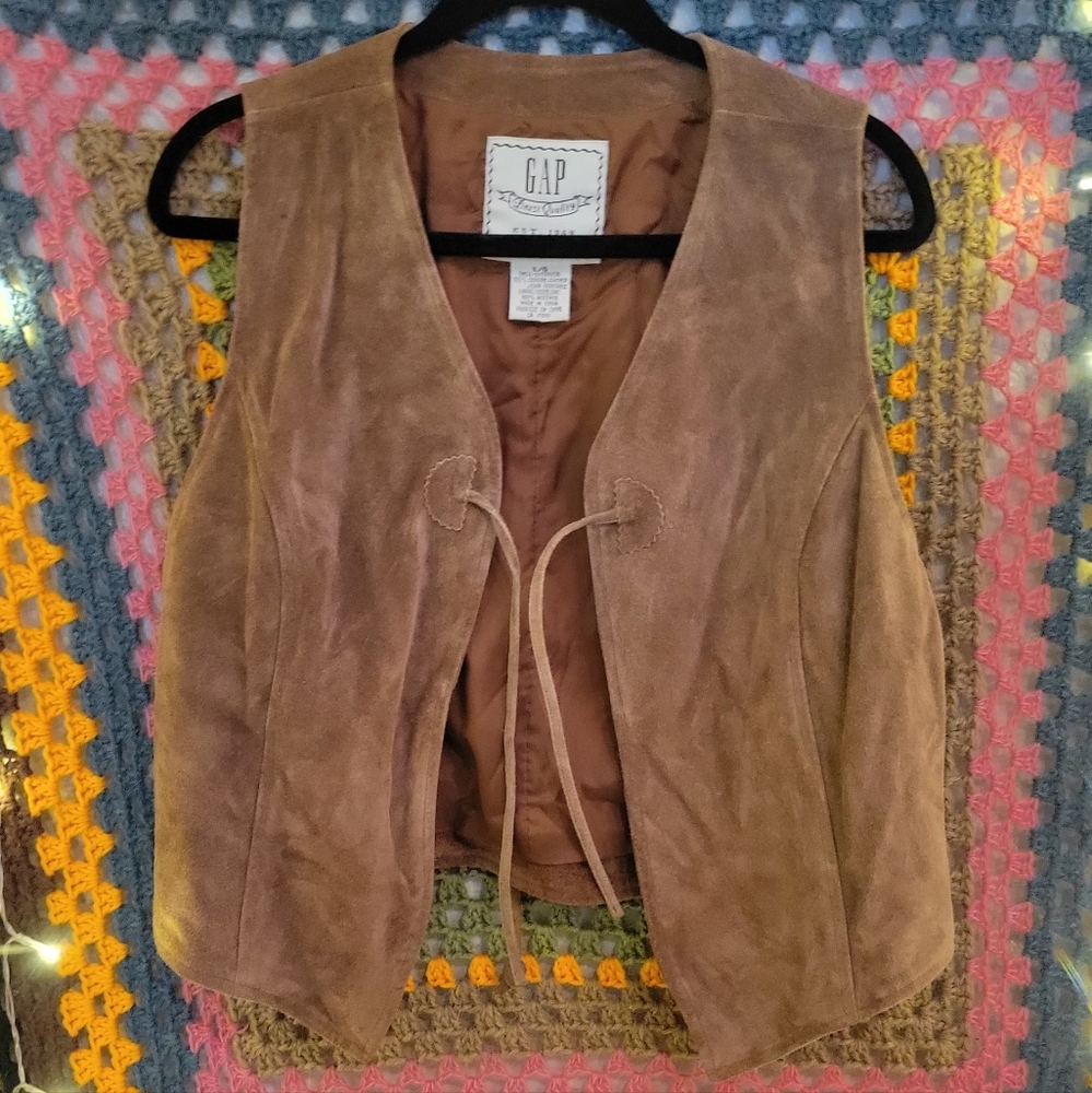 GAP Women's Tan Suede Vest
